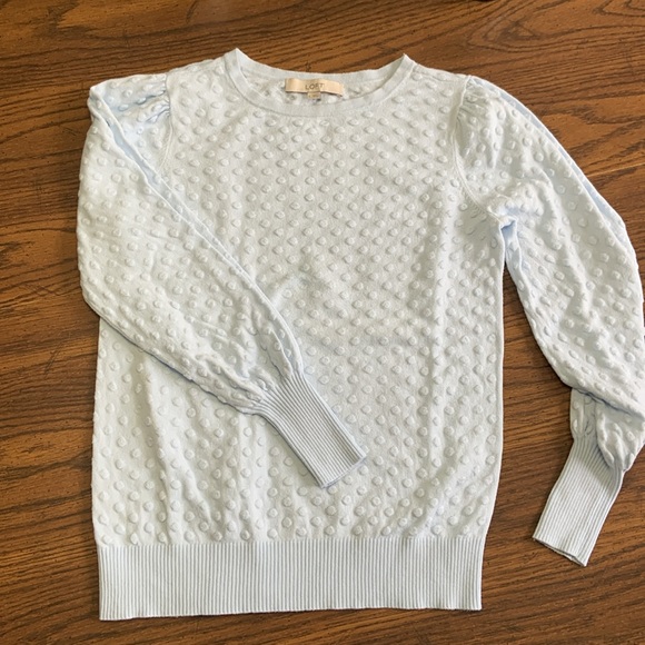 SOLD ❤️Loft Bubble Sweater in Blue🦋 - Picture 6 of 10